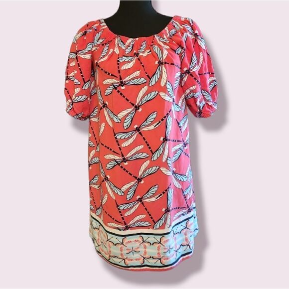 Crown & Ivy Dragonfly Linen Loose Fit Momo Dress | Size XSmall - Picture 1 of 8